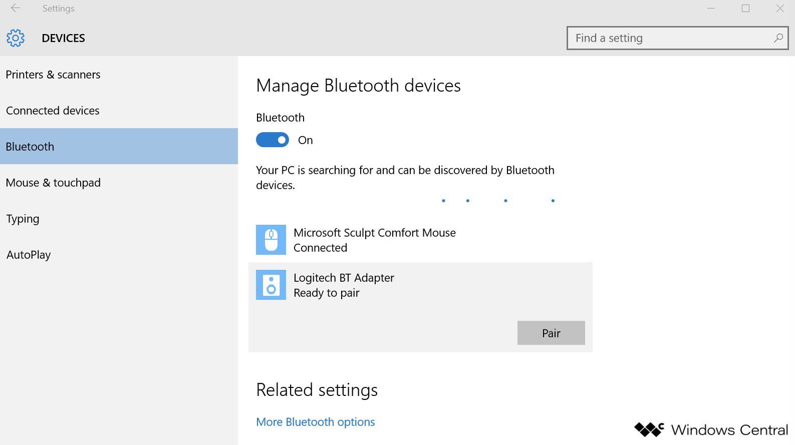change name of bluetooth device windows 10