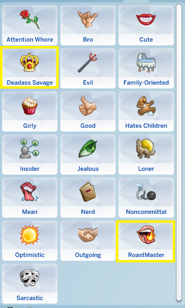 Sims 4 Character Traits